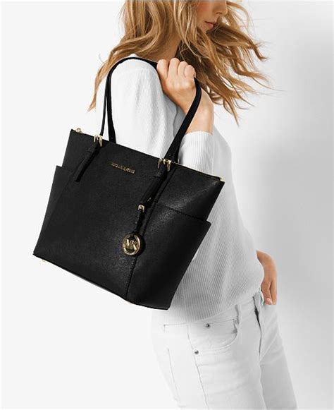 michael michael kors jet set large crossgrain leather tote|michael kors jet set brown.